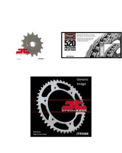 520 Chain Natural, Front & Rear Sprocket Kit for HYOSUNG GT250 R 2011-2015