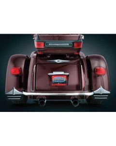 Kuryakyn Rear Chrome Rubber Mud Flaps Fender Guard Harley Trikes Tri Glide 7220