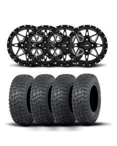 ITP Tornado 14" Matte Black Wheels And Terra Hook Tires [32x10-14]