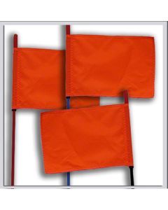 RED FIRE STICK W/ORANGE SAFETYFLAG - 4FT