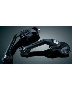 Kuryakyn Gloss Black 1.25 Engine Guard Long Arm Mount Highway Pegs Harley Honda