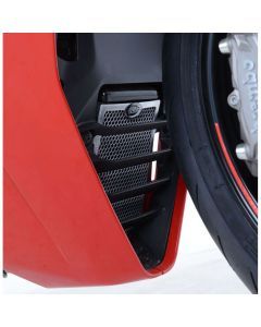 R&G Racing Black Oil Cooler Guard For 2017-2024 Ducati Super Sport S
