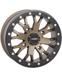 System 3 SB-4 Beadlock 14x7 ATV/UTV Wheel - Bronze (4/156) 4+3 [14S3-3257]