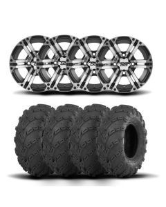 ITP SS212 12" Machined Black Wheels And Mud Lite Tires [28x10-12]