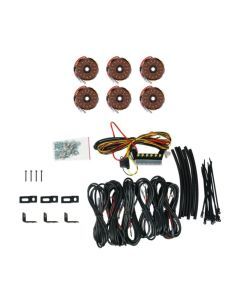 KC HiLiTES Cyclone V2 LED - Rock Light - 6-Light System - Amber - 5W Flood Beam