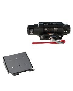 Viper 4500lbs V3 Winch Black Rope With Mount For Suzuki King Quad 400 2008-2020