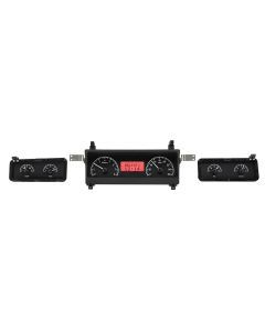 Dakota Digital 1973-1977 Chevrolet Malibu/Monte Carlo/El Camino/GMC Sprint VHX Black Red Display Square Gauge Kit VHX-73C-MAL-K-R