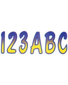 3 LETTER & NUMBER KIT YELLOW / PURPLE