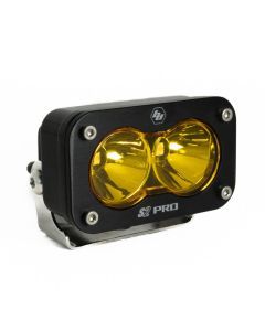 Baja Designs Auxiliary LED Light Pod Each Black Case S2 Pro Series Spot Pattern Baja Amber Lens Universal 480011