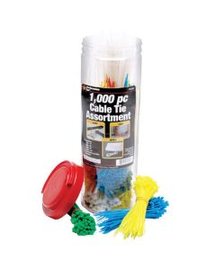 Performancetool W2925  Cable Tie Assortment - 1000 pc
