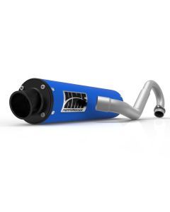 HMF Muffler Yamaha Raptor 660 01-05 Candy Blue Performance Full System Exhaust Black Turn Down End Cap