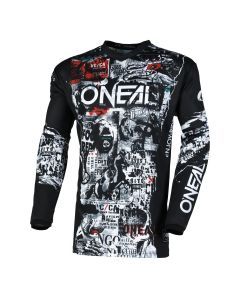 Motocross Jersey 242 O'Neal Element Attack Black / White Motocross Jersey