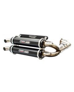 Trinity Racing Stage 5 Dual Full System Exhaust Black Muffler TR-4153D-BK