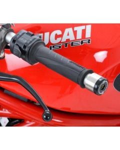 R&G Racing Black Bar End Sliders For 2016-2018 Aprilia Dorsoduro 750 ABS