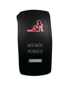 DragonFire Racing Laser-Etched Dual LED Switch - Wench Power - Red - 04-0079