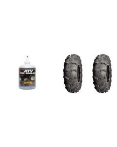 Set of 2 ITP Mud Lite XL Rear Tires 27x10-12 6-ply with QUADBOSS Sealant
