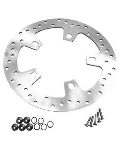 Bikers Choice Drilled Front Brake Rotors For - 144152 with Hardware Silver
