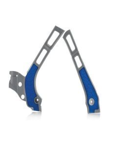 Acerbis Silver/Blue X-Grip Frame Guard - 2464741404