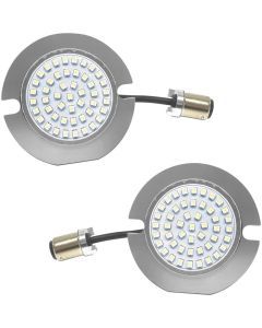 Letric Lighting Flat Style Turn Signal Inserts Red, Rear Red