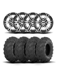 ITP SS212 14" Machined Black Wheels And Mud Lite Tires [27x10-14]