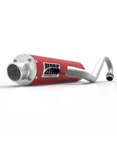 HMF Muffler Yamaha Raptor 660 01-05 Candy Red Performance Full System Exhaust Turn Down End Cap