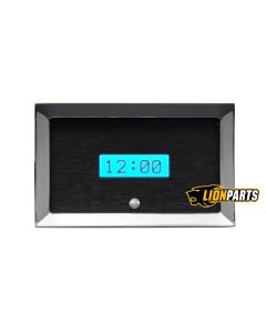 1957 Chevy Car Digital Clock, Black Alloy Style Face, Blue Display