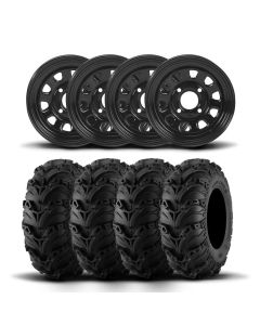 ITP Delta Steel 12" Wheels And Mud Lite II Tires [23x8-12]
