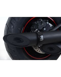 R&G Racing Black Round Exhaust Protector For 2010-2024 Aprilia RS125