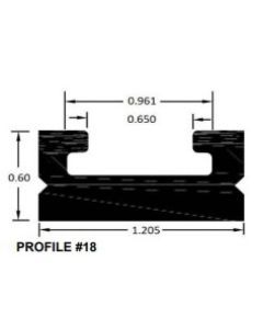 SPI Black Slide Runner Profile 18 52 1/4" 616-56-80