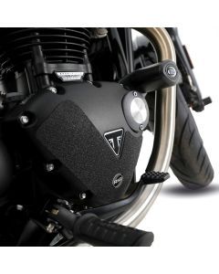 R&G Racing Black Boot Guard Kit For 2017-2024 Triumph Bonneville Bobber
