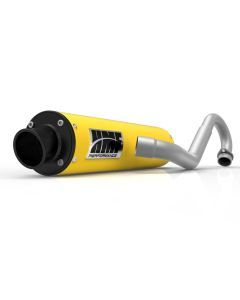 HMF Muffler Yamaha Raptor 700 06-14 Yellow Performance Full System Exhaust Black Turn Down End Cap