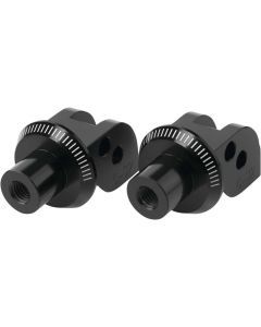 Puig Adventure Footpeg Adaptors Black Front - 7874N