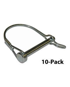 10-Pack, Coupler Safety Latch, Tab Lock Snapper Pin - 1/4"