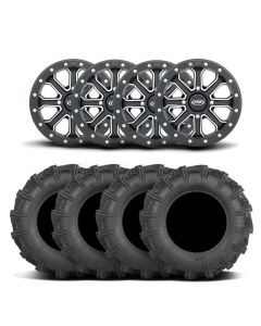 ITP Velocity Inertia 15" Matte Black Wheels And Cryptid Tires [32x10-15]
