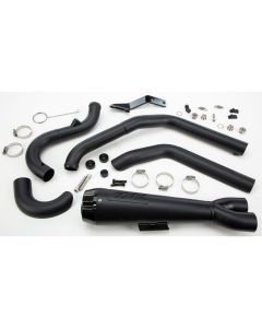 Two Brothers Racing Comp-S 2-into-1 Black Full Exhaust System with Carbon Fiber End Cap 005-4960199-B