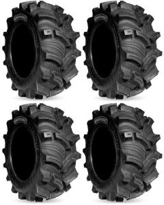 Four 4 Kenda Executioner ATV Tires Set 2 Front 25x8-12 & 2 Rear 25x10-12 K538