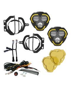 KC HiLiTES FLEX ERA 3 Dual Mode SAE Fog LED Light Pods - 2-Light Master Kit - Jeep JL/JT Sport Bumpers
