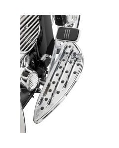 Arlen Ness Chrome Deep Cut Driver Stretched Floorboards for Harley FLH FLST FLD