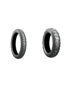 Bridgestone Battlax Adventurecross AX41 100x90x19 And And 140x80x17 Full OEM Tire Set For Yamaha XVS 950 Bolt Scrambler 17-20