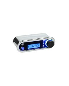 DCC Digital Climate Control - Vintage Air Gen IV - VHX Style - Horizontal, Chrome, Blue Display