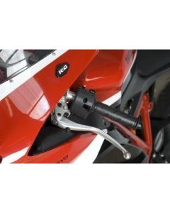 R&G Racing Black Mirror Delete Blanking Plates For 2007-2008 Ducati 1098 R