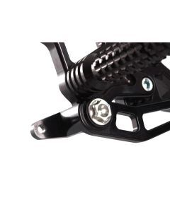 Vortex Racing Adjustable Rear Set Black - RS424K