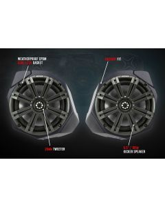 SSV Works Front 6.5" Unloaded Speaker Pods For Can-Am Maverick X3 2017-2022