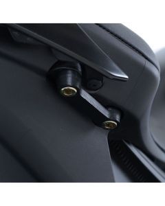 R&G Racing Black Rear Foot Rest Delete Blanking Plates For 2017-2020 Yamaha YZF R6