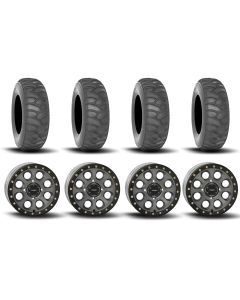 System 3 SB-7 Beadlock Titanium 15" Wheels And SS360 Sand/Snow Tires [32x10-15]